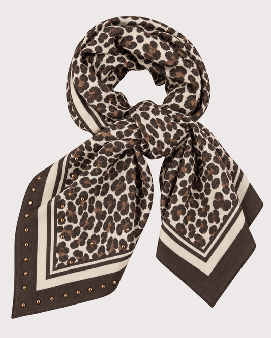 Pañuelo Animal Print Tachuelas