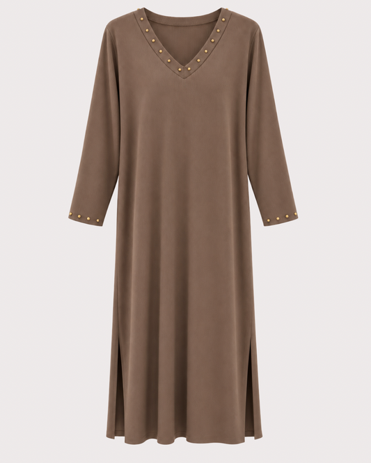 Vestido Largo Tachuelas