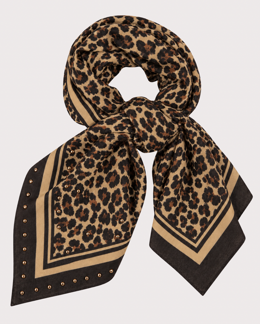 Pañuelo Animal Print Tachuelas