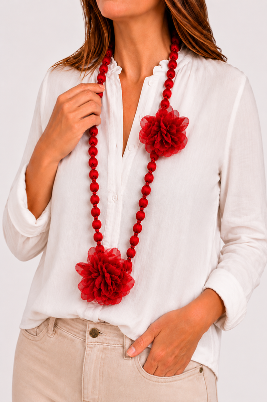 Floral Bead Necklace