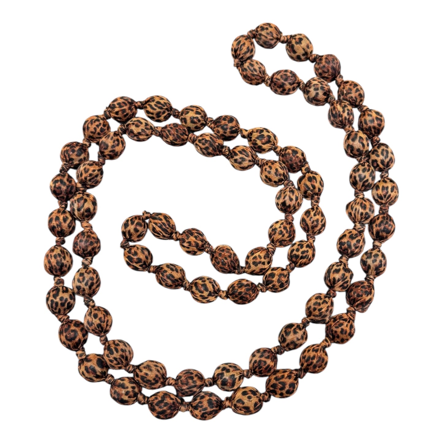 Collar bolitas leopardo
