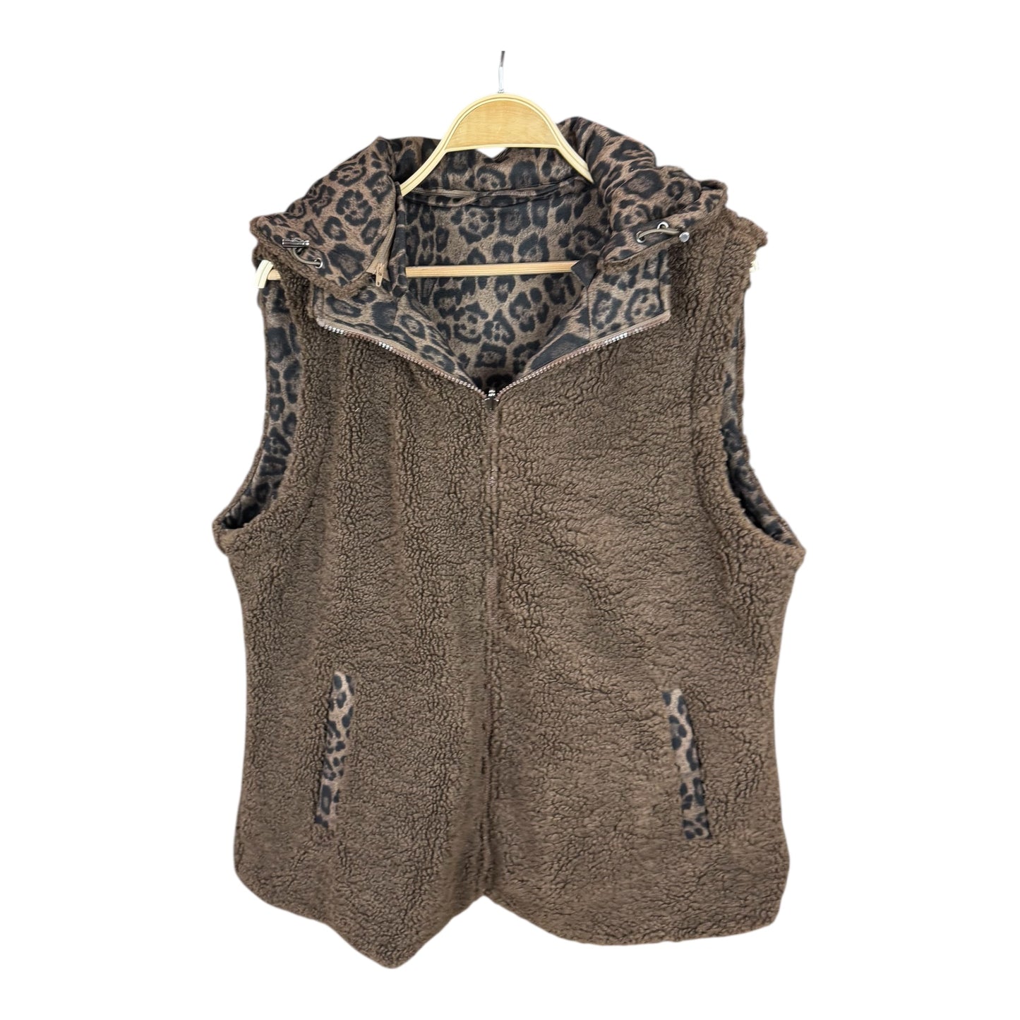 Chaleco reversible leopardo
