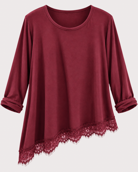Camiseta Asimétrica Puntilla