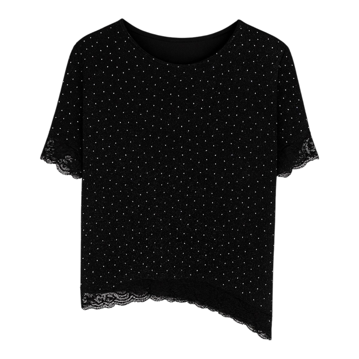 Camiseta Brillo Asimétrica Fiesta