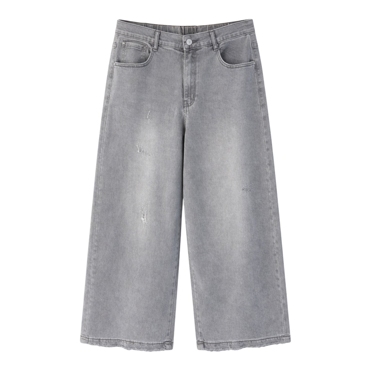 Pantalón vaquero gris ancho