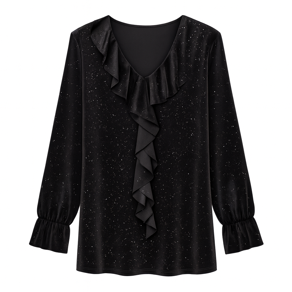 Blusa Volantes Fiesta Brillo