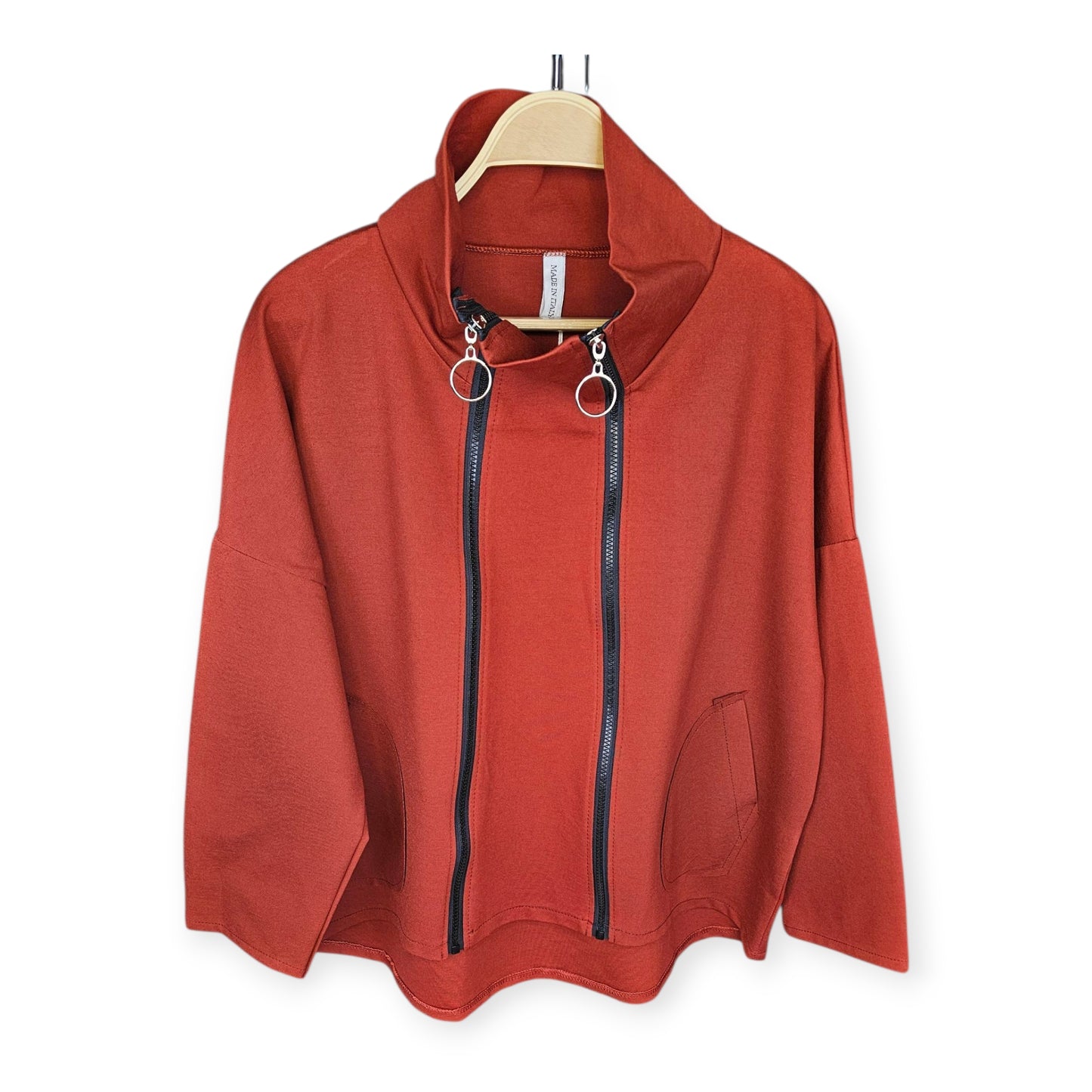 Chaqueta doble cremallera fina