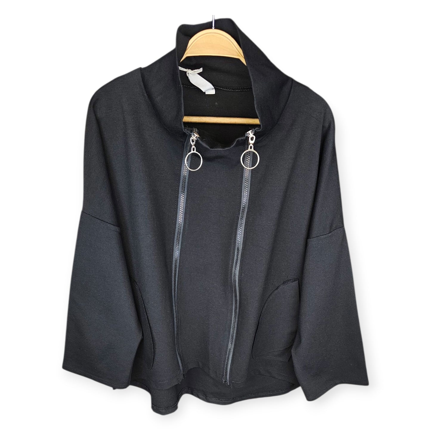 Chaqueta doble cremallera fina