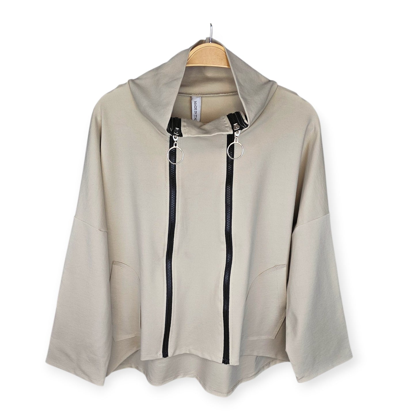 Chaqueta doble cremallera fina