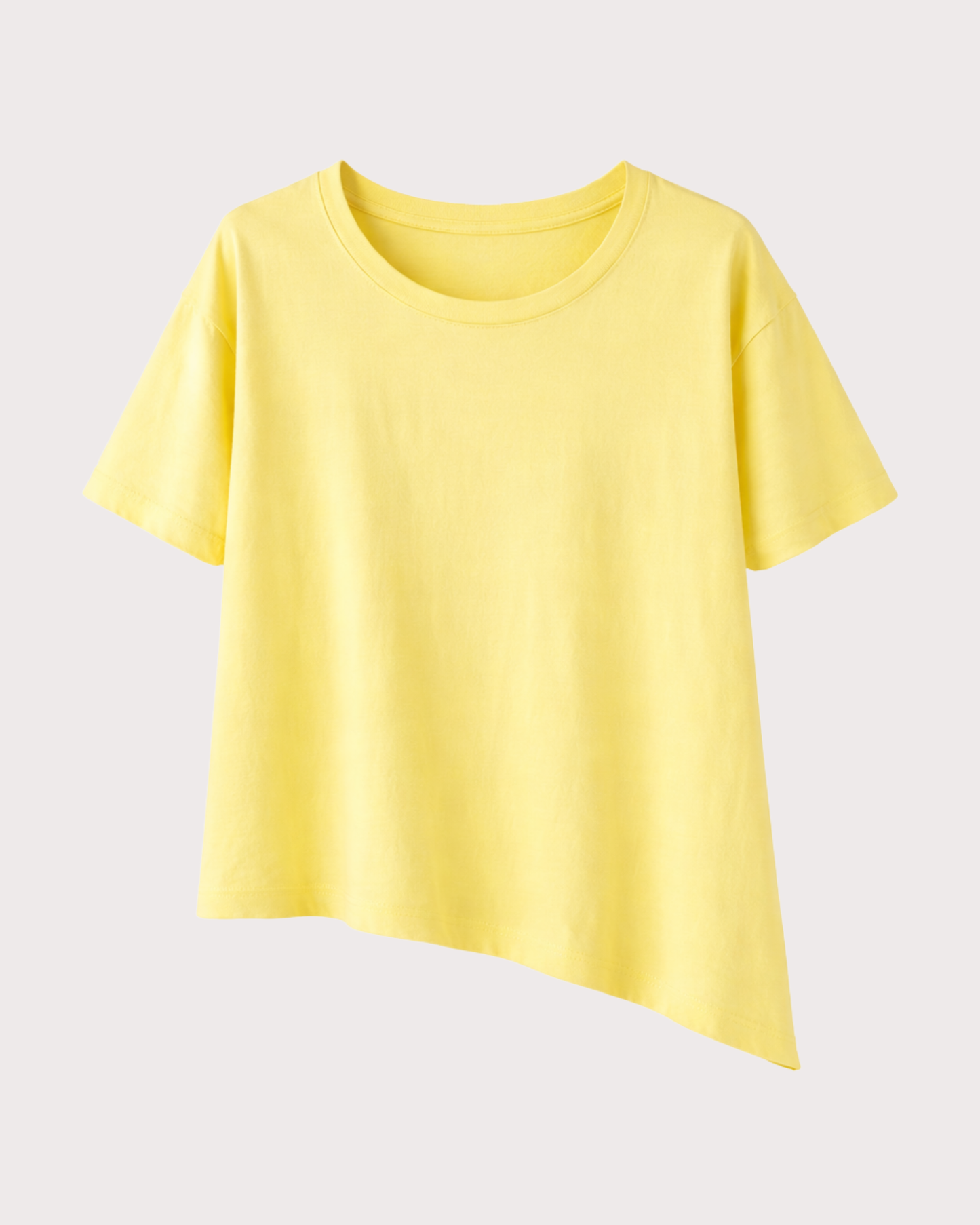 Camiseta Básica Asimétrica Manga Corta