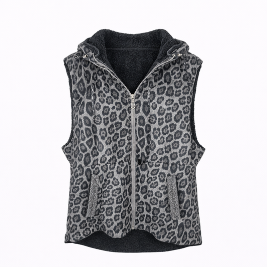 Chaleco reversible leopardo