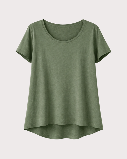 Camiseta Básica Larga Manga Corta