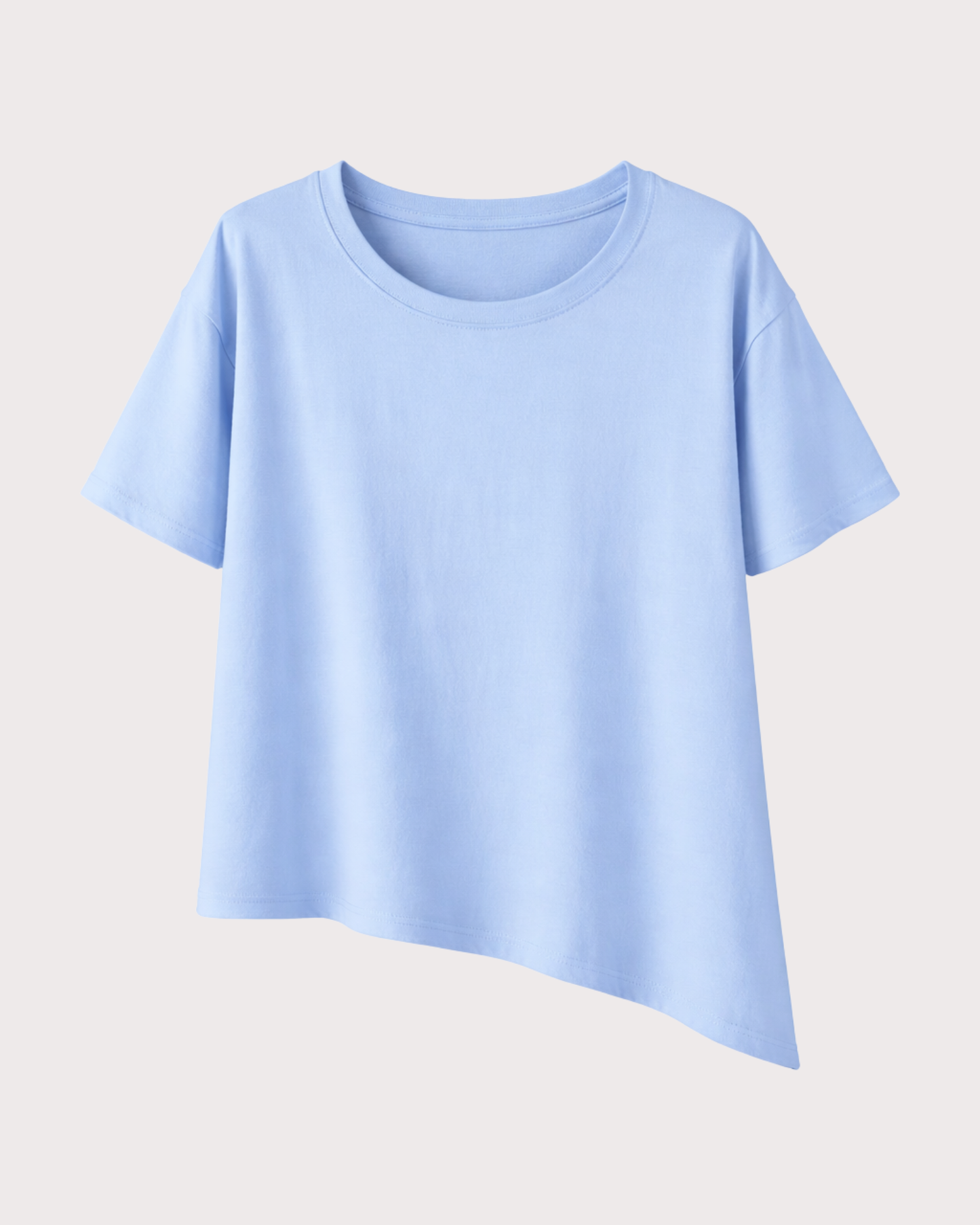 Camiseta Básica Asimétrica Manga Corta