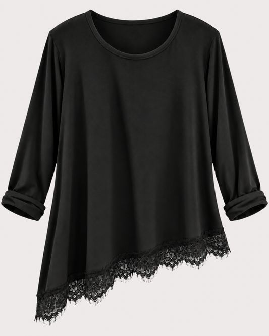 Camiseta Asimétrica Puntilla