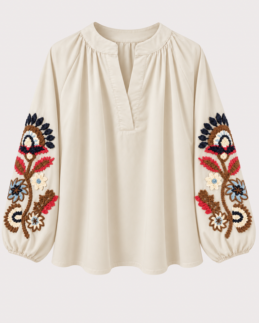 Blusa Bordada Floral