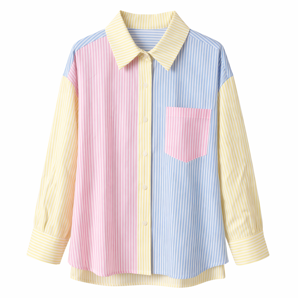 Camisa Rayada Multicolor