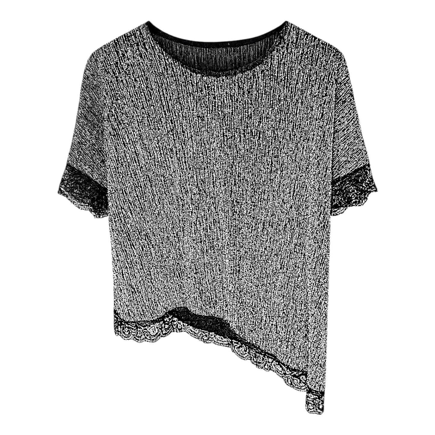 Camiseta Brillo Asimétrica Fiesta