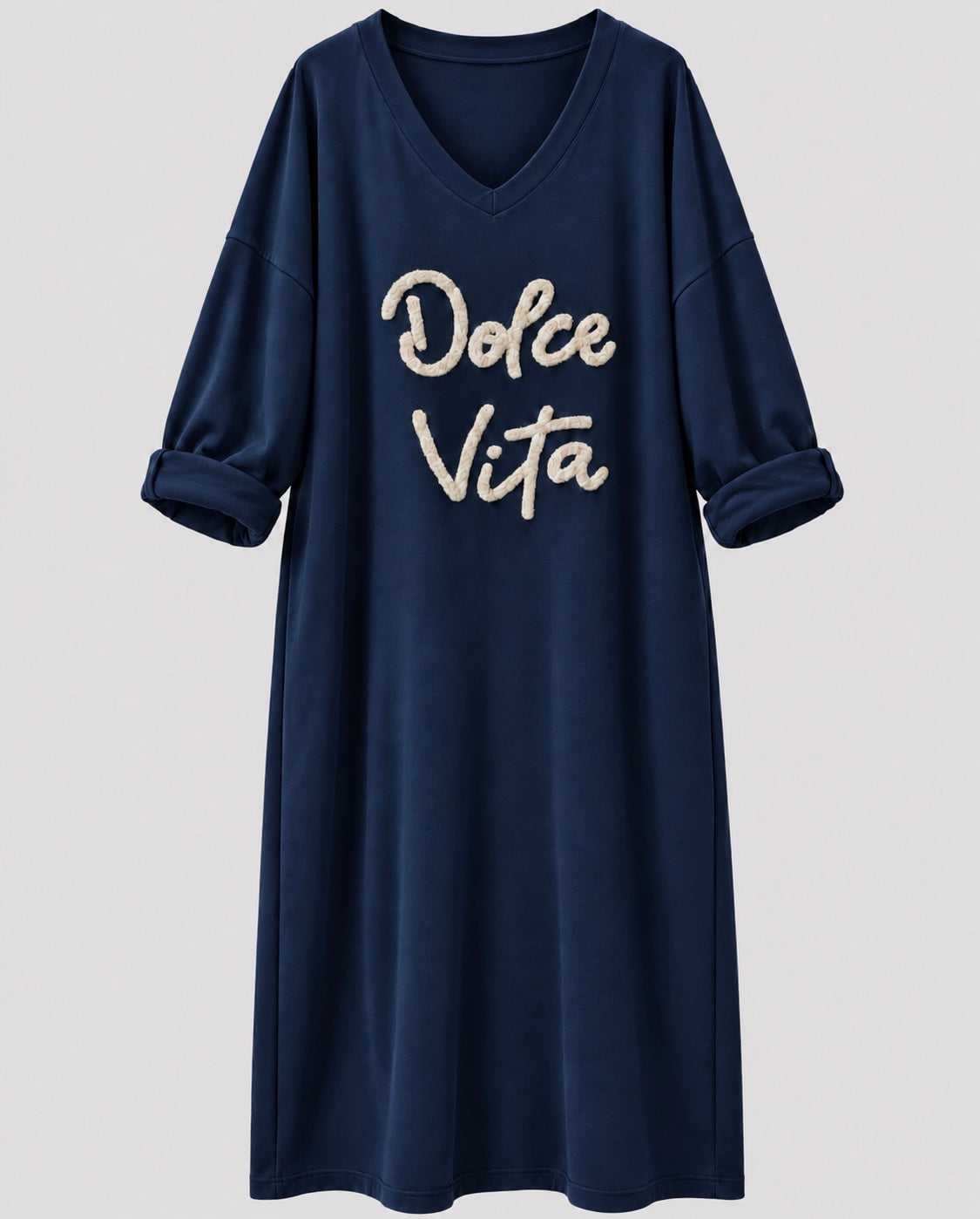 Vestido de gola alta
