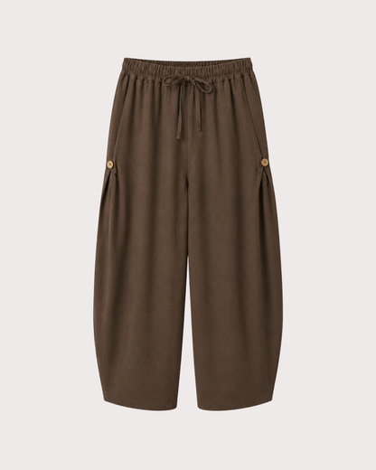 Pantalón Botón Lino