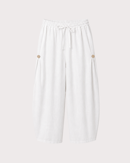 Pantalón Botón Lino