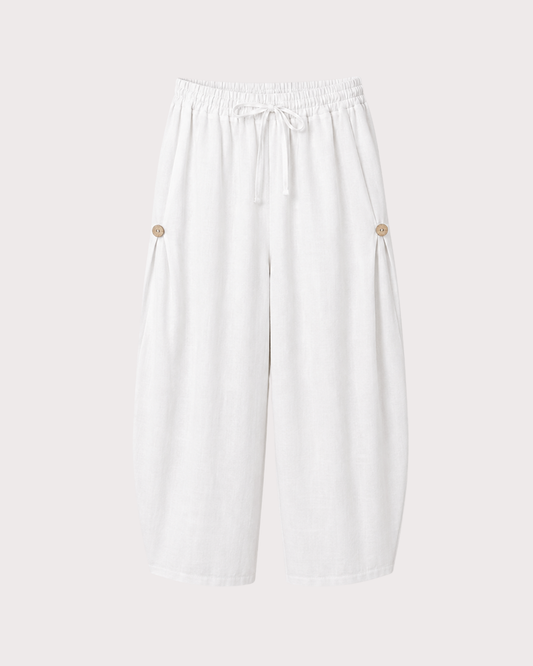 Pantalón Botón Lino