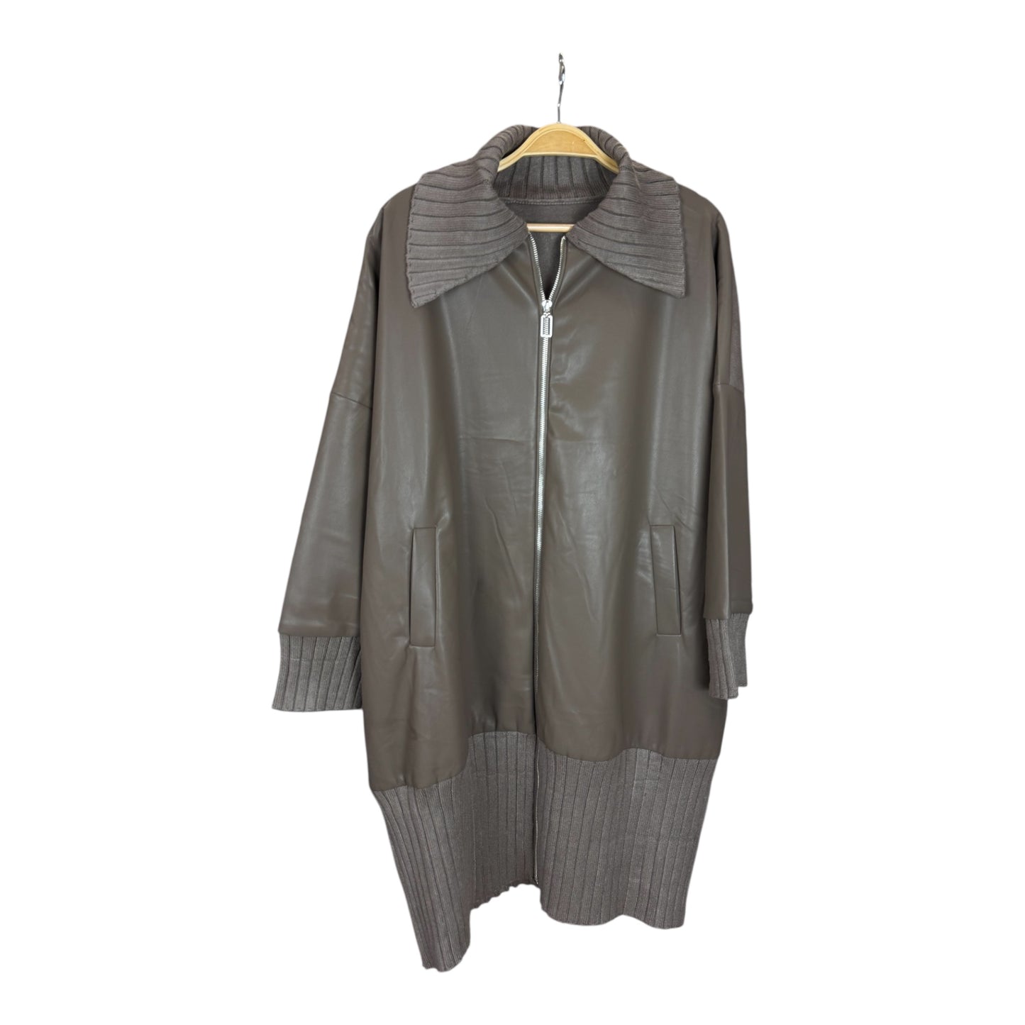 Chaqueta combinada larga