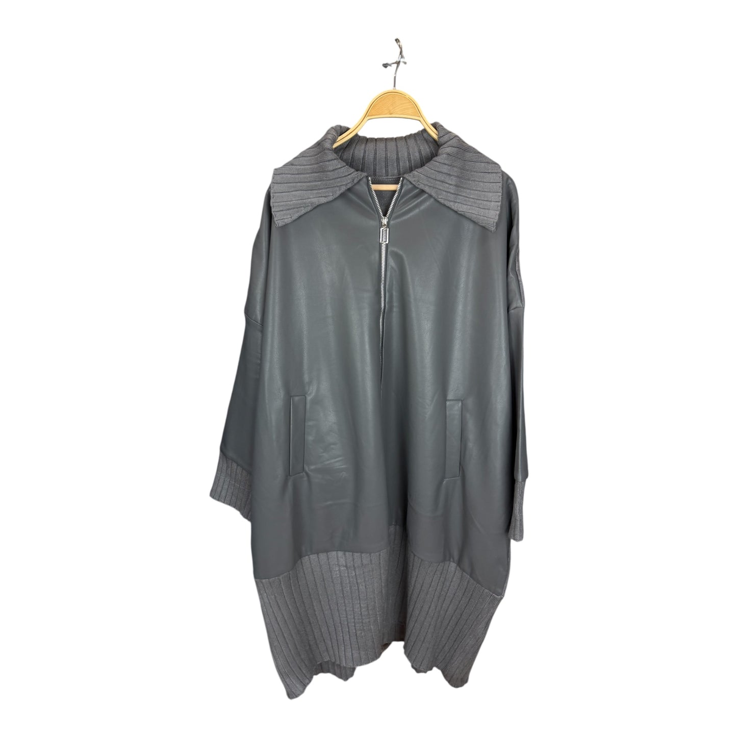 Chaqueta combinada larga