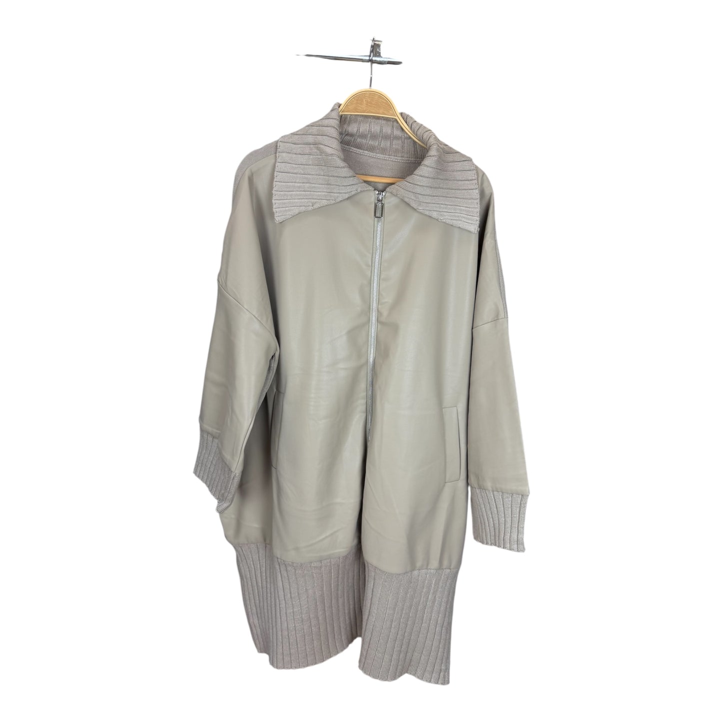 Chaqueta combinada larga