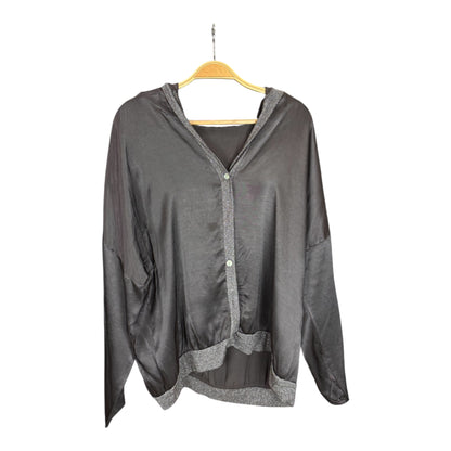 Chaqueta raso con capucha