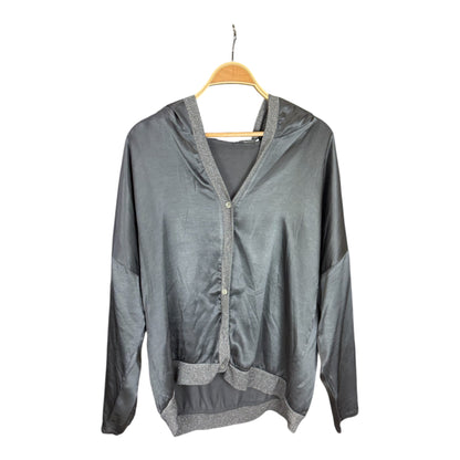 Chaqueta raso con capucha