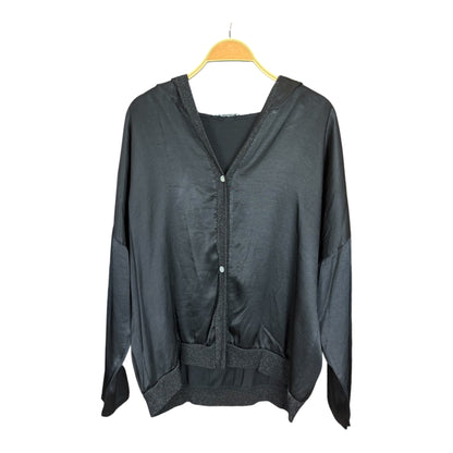 Chaqueta raso con capucha