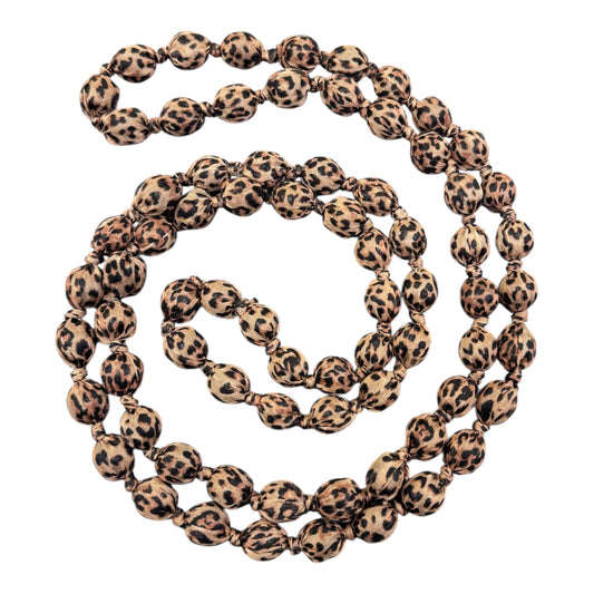 Collar bolitas leopardo