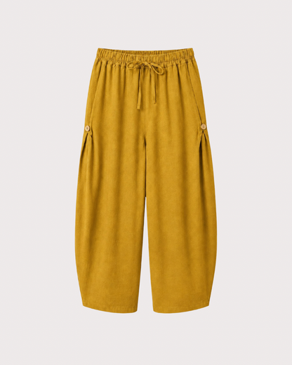 Pantalón Botón Lino