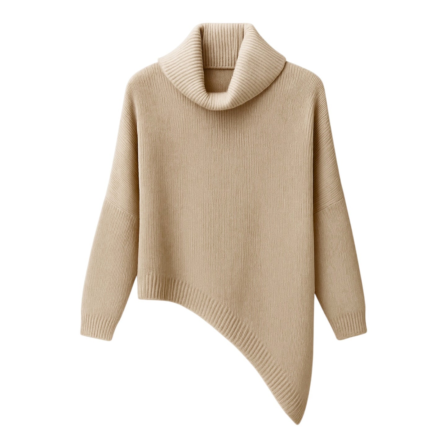 Jersey Asimétrico Cuello Alto Suave