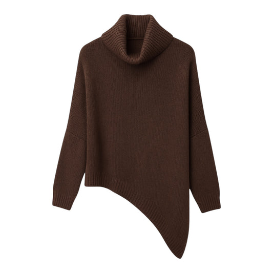 Jersey Asimétrico Cuello Alto Suave