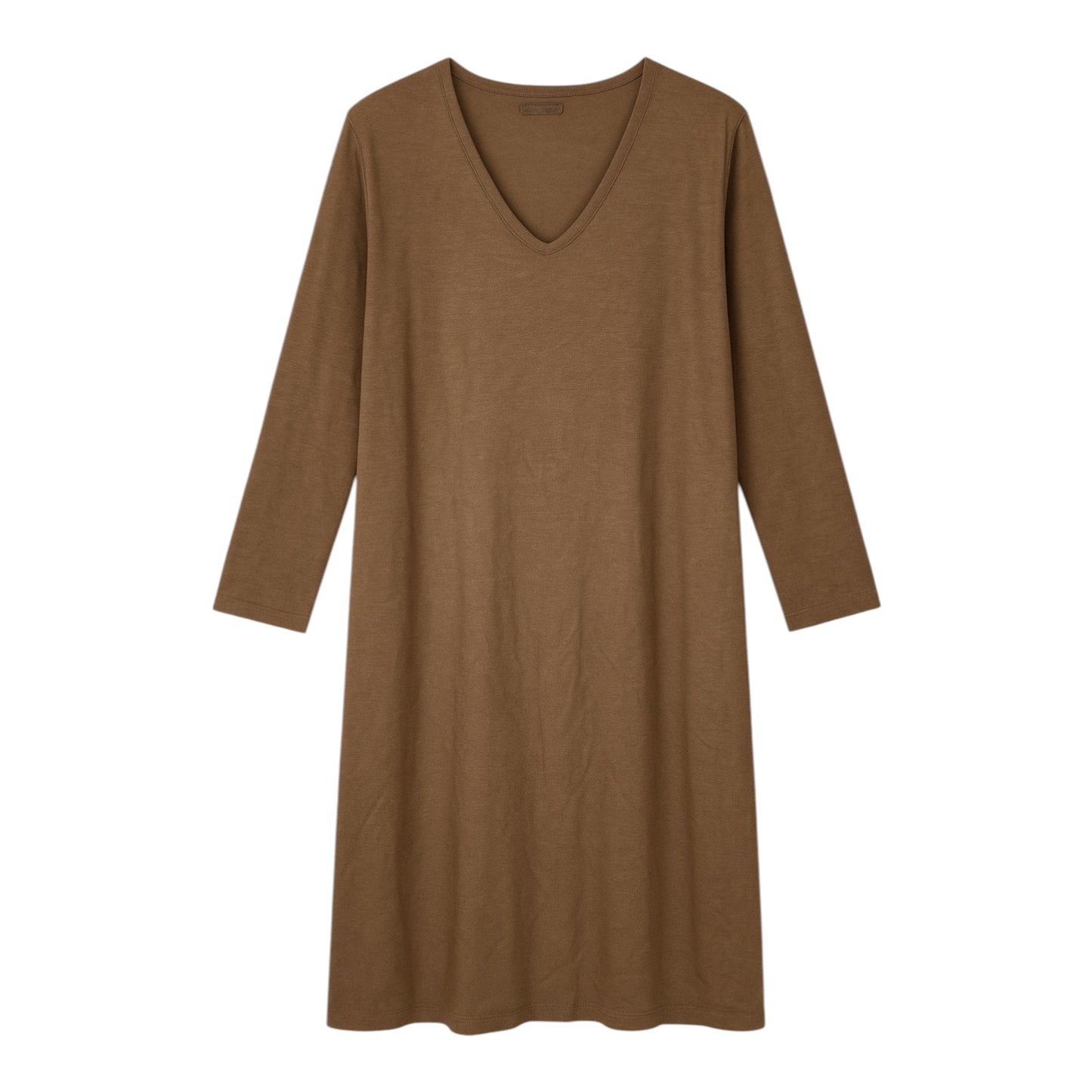 Vestido punto cuello pico