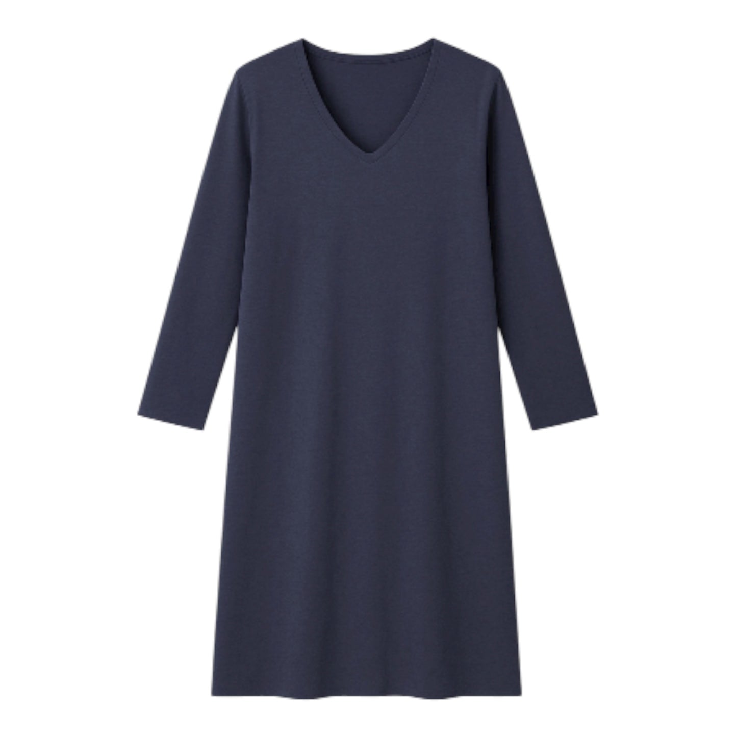 Vestido punto cuello pico