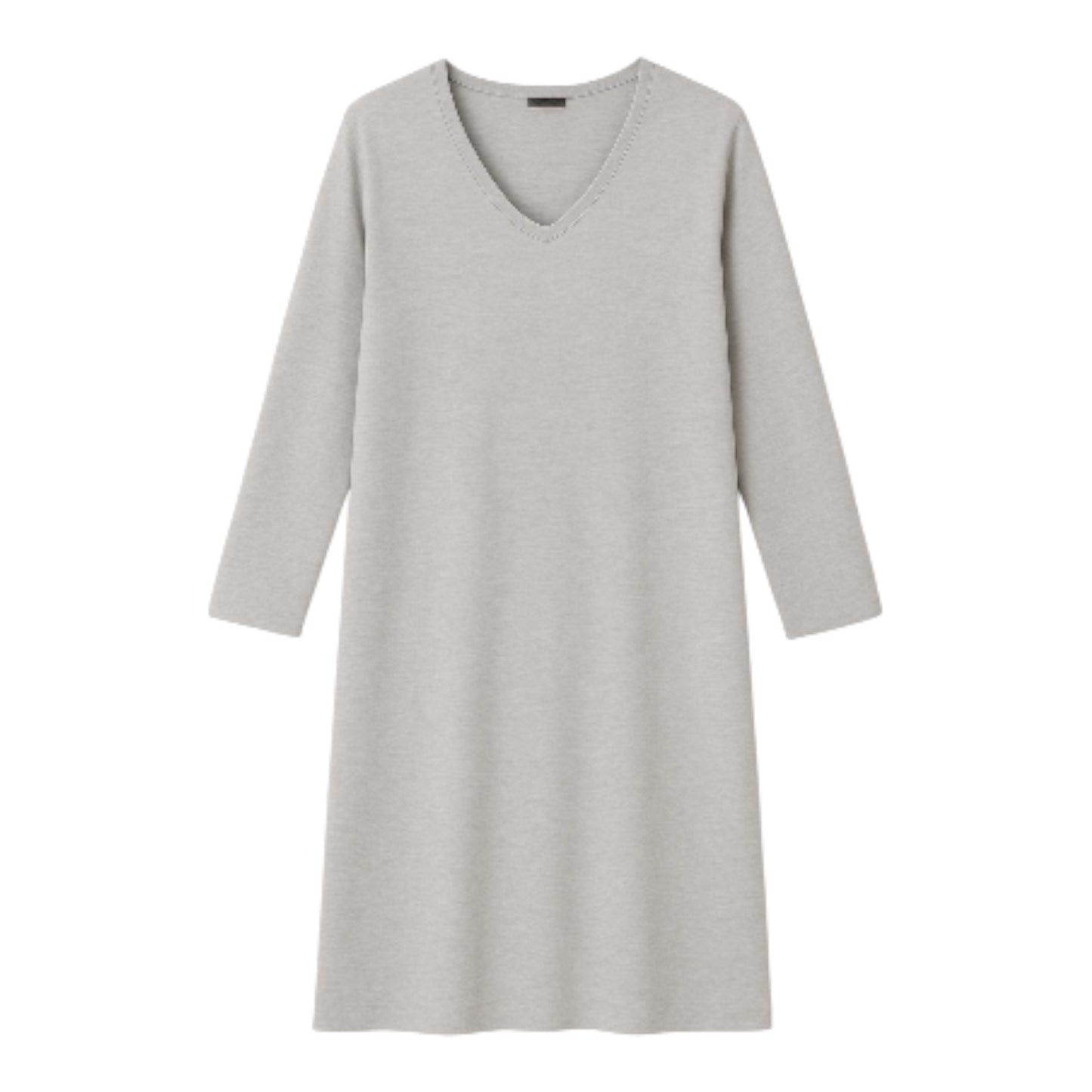 Vestido punto cuello pico