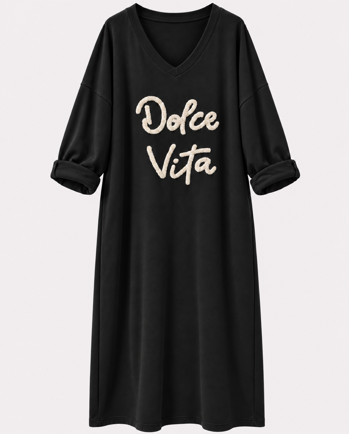 Vestido de gola alta