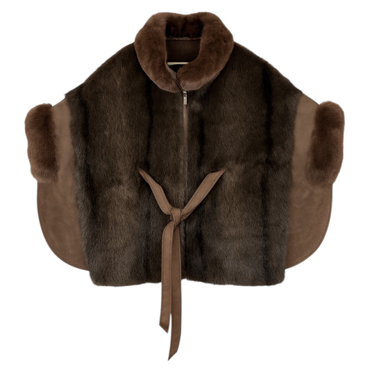 Poncho pelito suave oversize