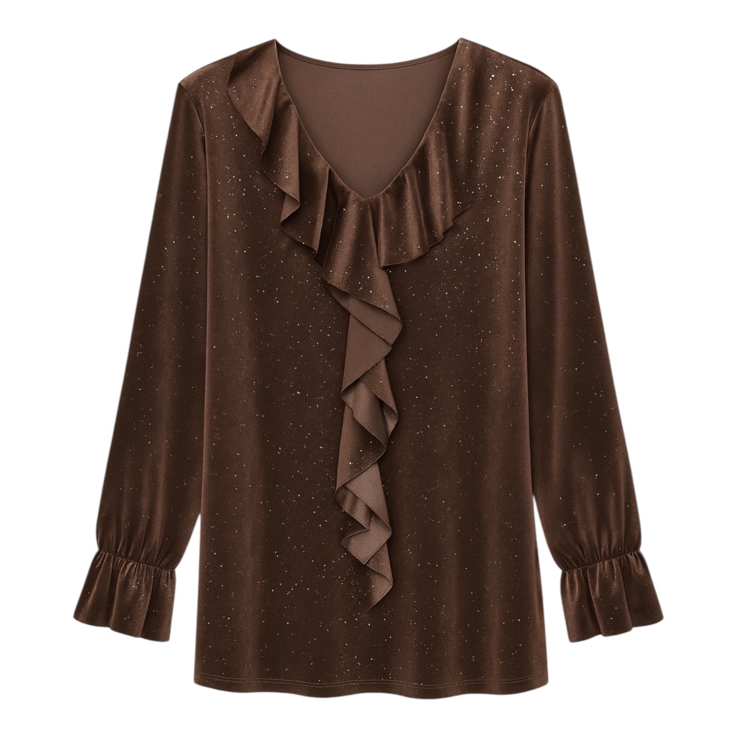 Blusa Volantes Fiesta Brillo