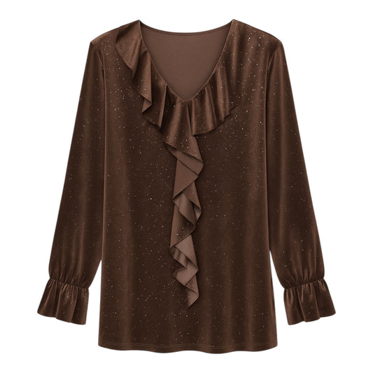 Blusa Volantes Fiesta Brillo