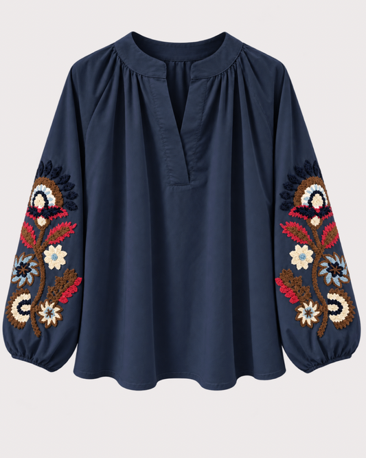 Blusa Bordada Floral