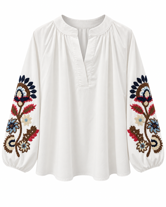 Blusa Bordada Floral