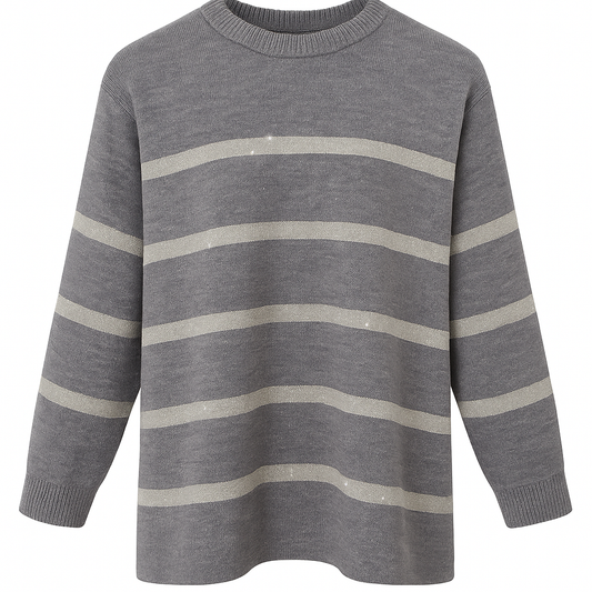 Jersey Rayas Brillante Gris