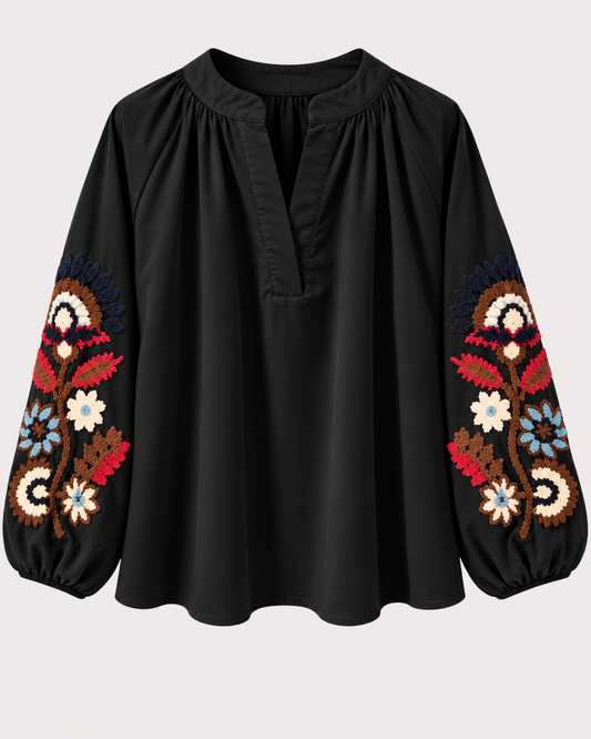 Blusa Bordada Floral