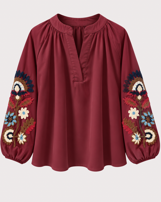Blusa Bordada Floral