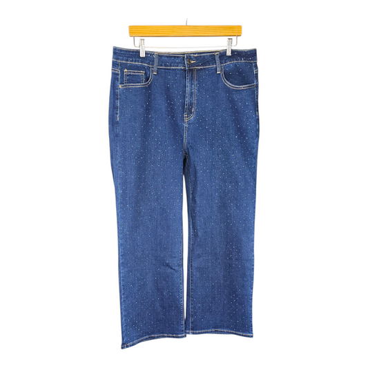 Pantalón tejano brillante Palazzo