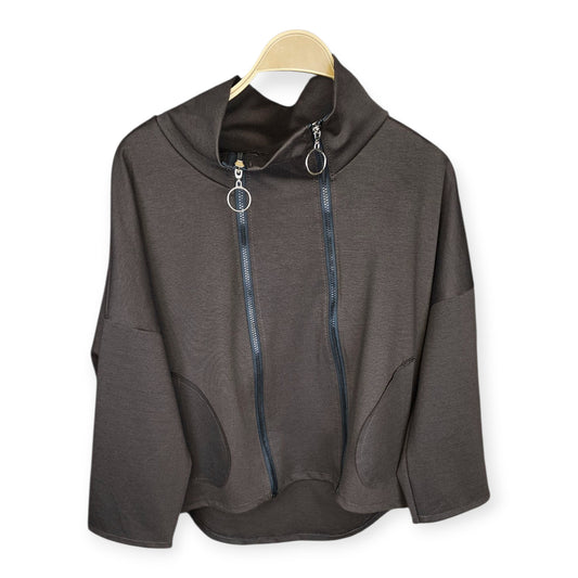 Chaqueta doble cremallera fina