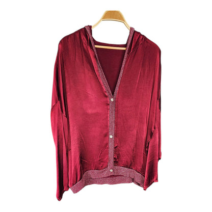 Chaqueta raso con capucha